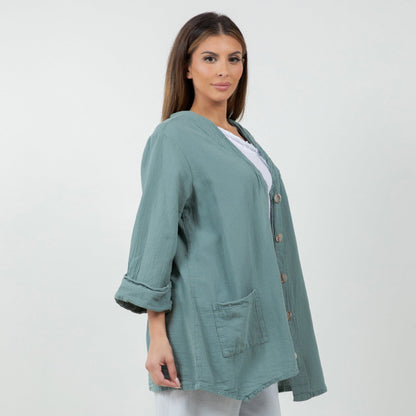 Tammy- Jacket/top for Every Occasion 100% Cotton Gauze in 0 (XS/S) view 4