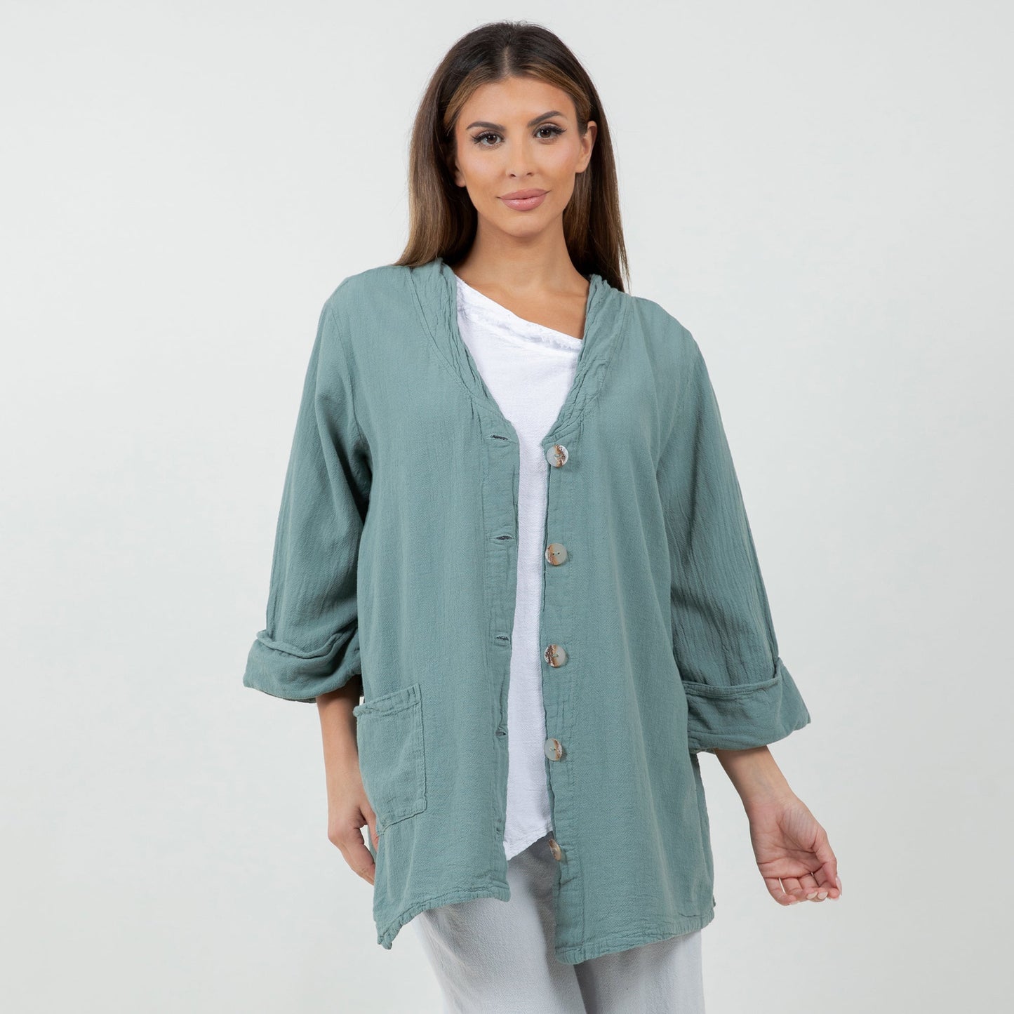 Tammy- Jacket/top for Every Occasion 100% Cotton Gauze in 0 (XS/S) view 5