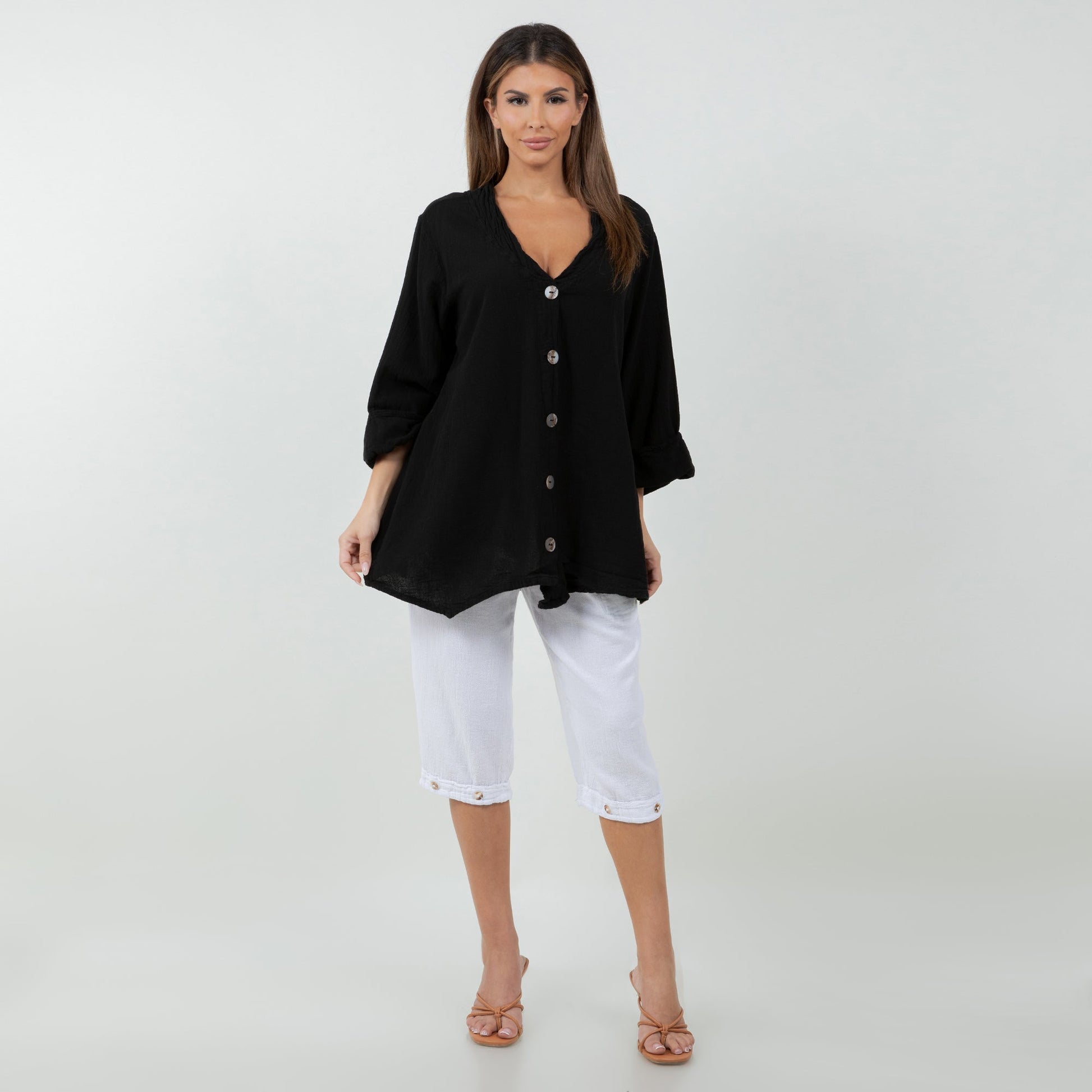 Tammy- Jacket/top for Every Occasion 100% Cotton Gauze in 0 (XS/S) view 8
