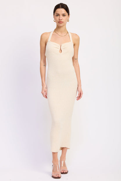 Tamsin Midi Dress in Ivory - Tamsin Midi Dress Acacia Palm