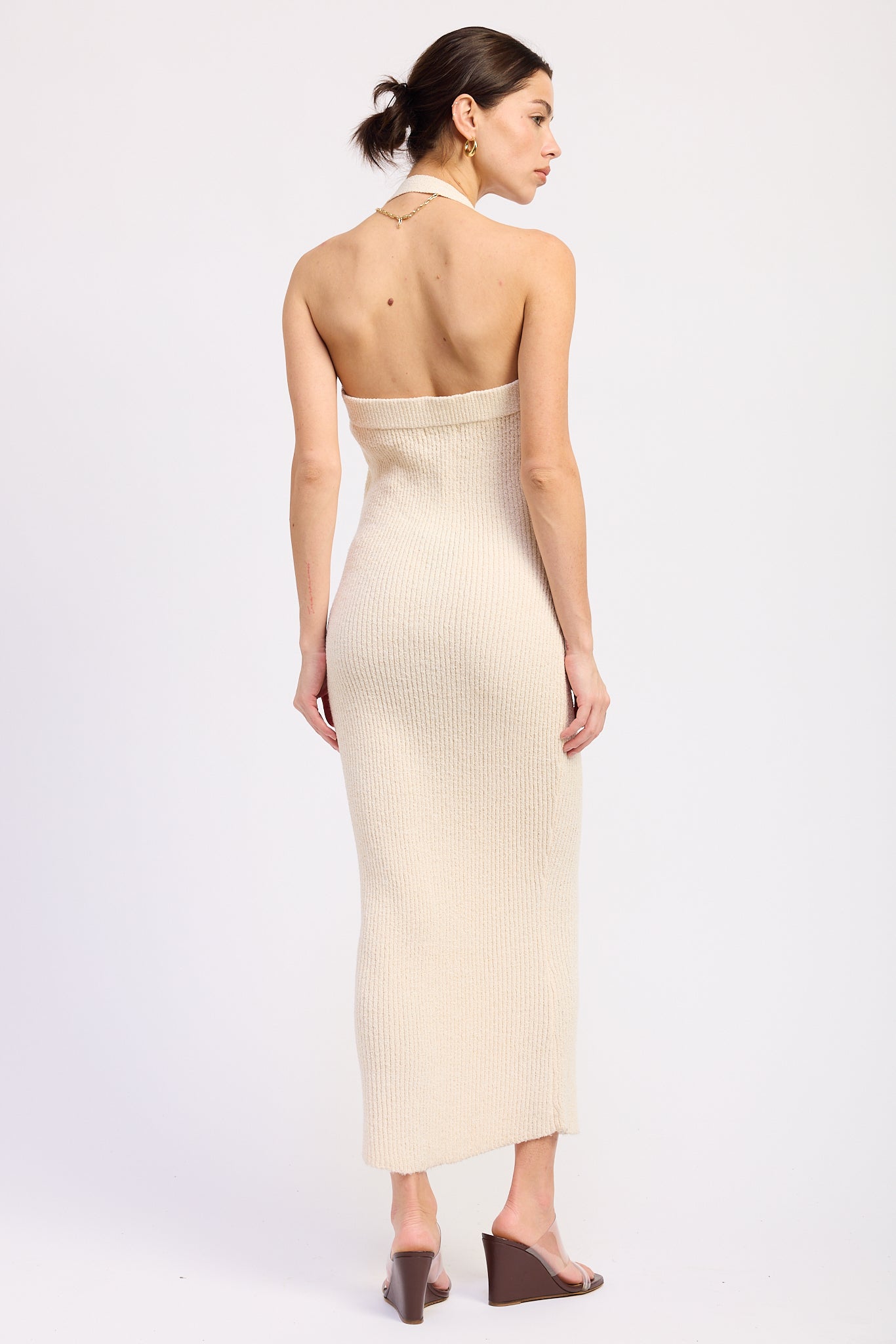 Tamsin Midi Dress in Ivory view 3 - Tamsin Midi Dress Acacia Palm