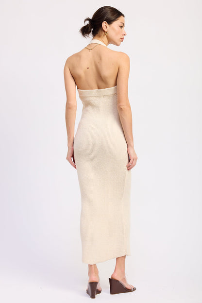 Tamsin Midi Dress in Ivory view 3 - Tamsin Midi Dress Acacia Palm