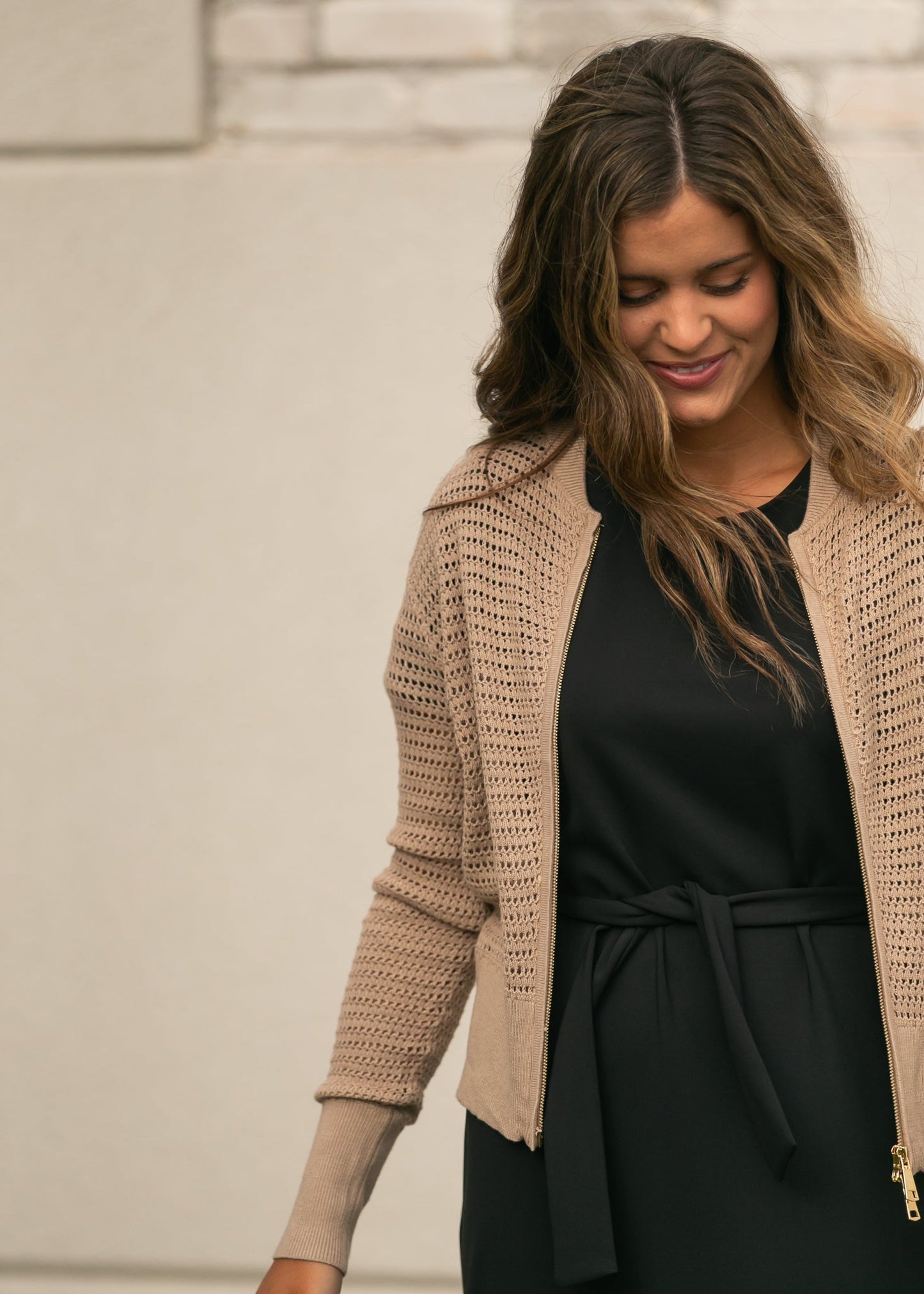 Tate Crochet Open Knit Cardigan Top view 10 - Fall Wardrobe Essential
