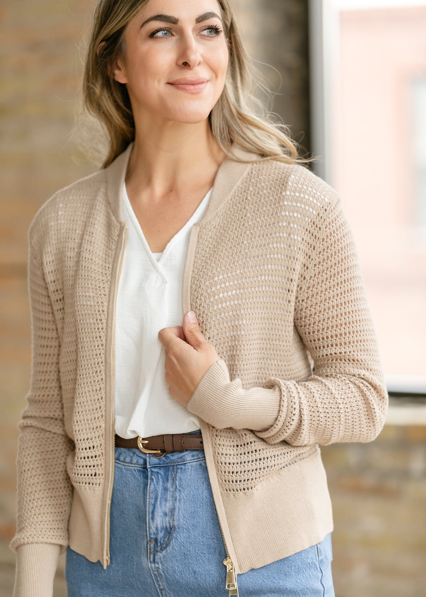 Tate Crochet Open Knit Cardigan Top view 14 - Fall Wardrobe Essential