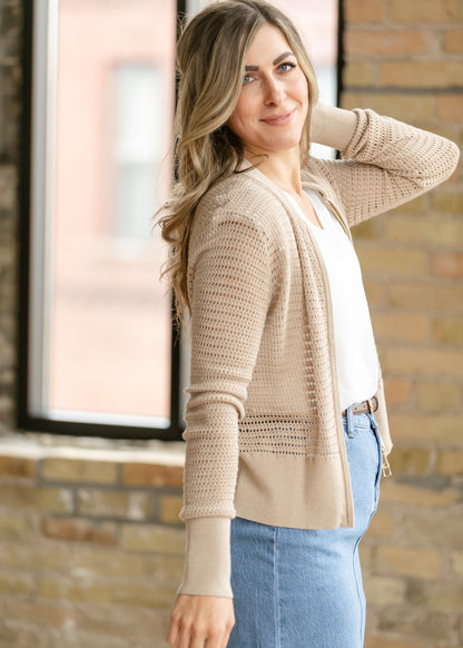 Tate Crochet Open Knit Cardigan Top view 21 - Fall Wardrobe Essential