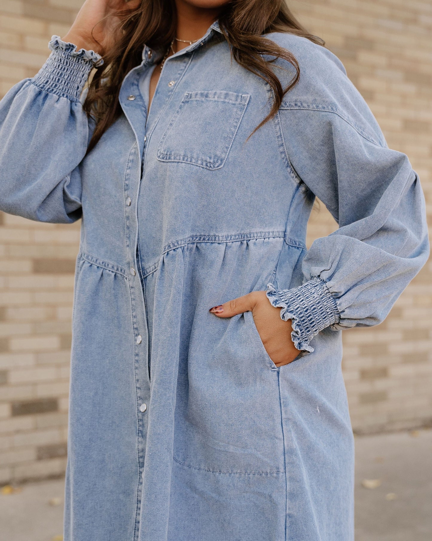 Tatum Dress - Beau Blue in Beau Blue view 3 - Blue Dress