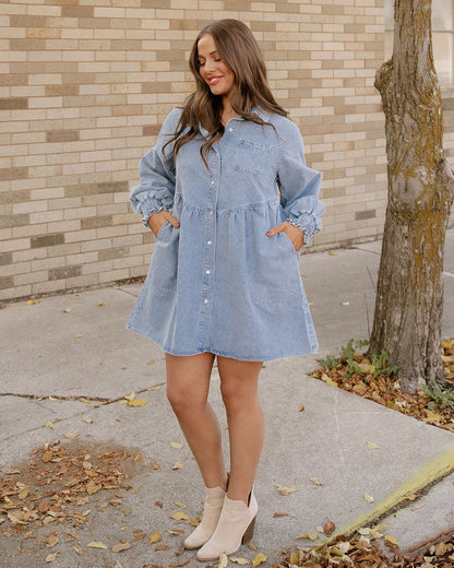 Tatum Dress - Beau Blue in Beau Blue view 4 - Blue Dress
