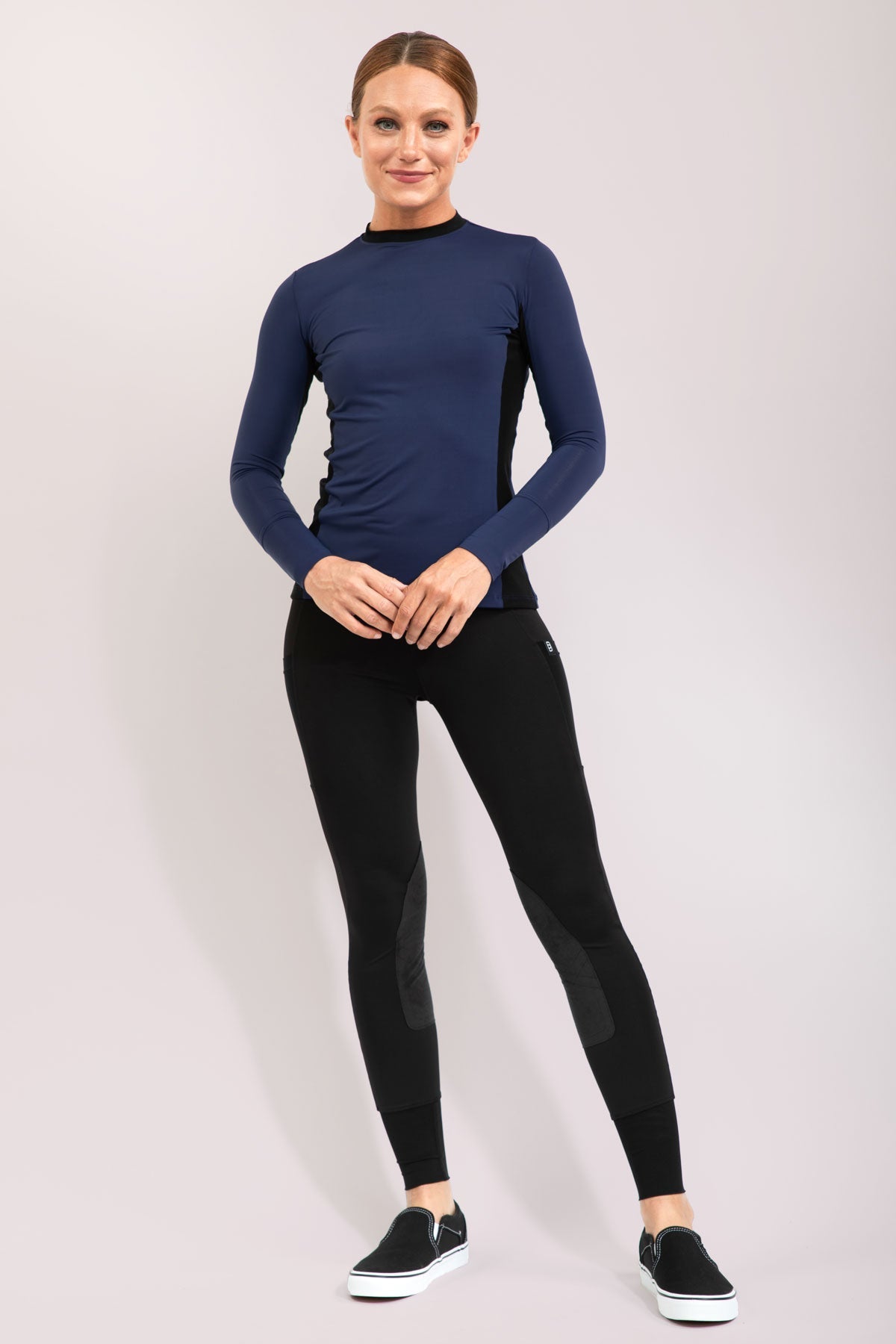 Taylor Riding Pants in Black/Black view 2 - Tailored Riding Pants (bottom)