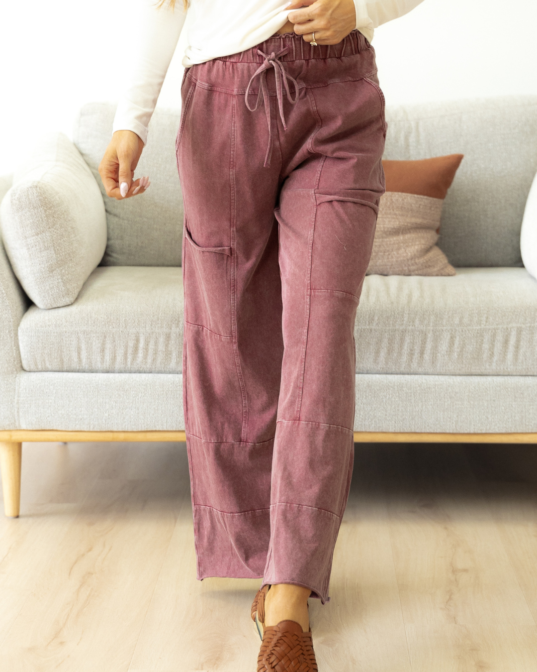 Teagan Raw Hem Pants - Wild Ginger View 2 - MeeeShop Women's Fashion