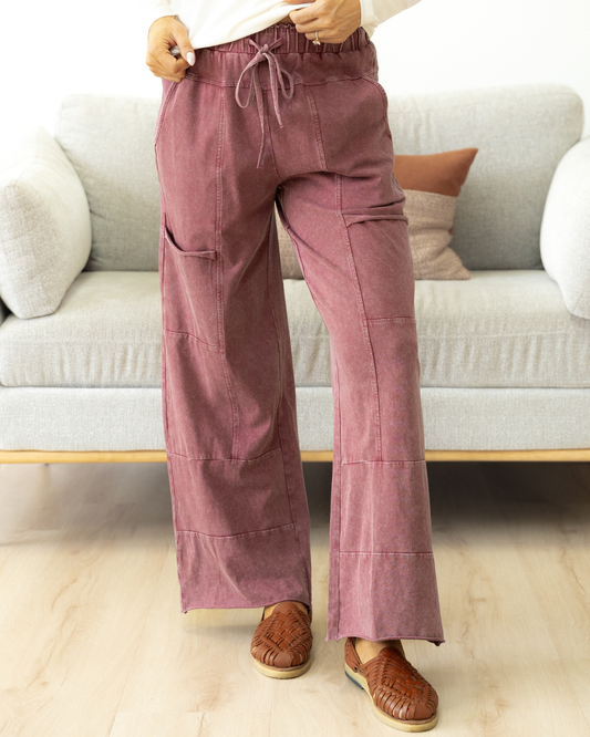Teagan Raw Hem Pants - Wild Ginger in Wild Ginger (bottom)