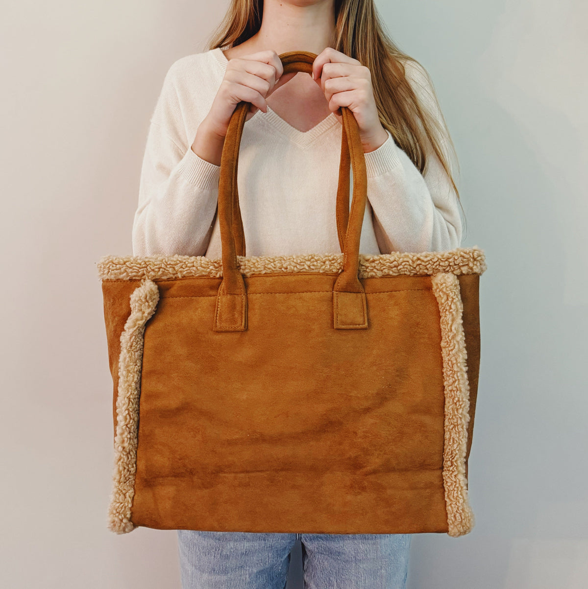 Teddy Cozy the Tote Shoulder Bag view 3 - Cozy Plush Tote Victoria Secret