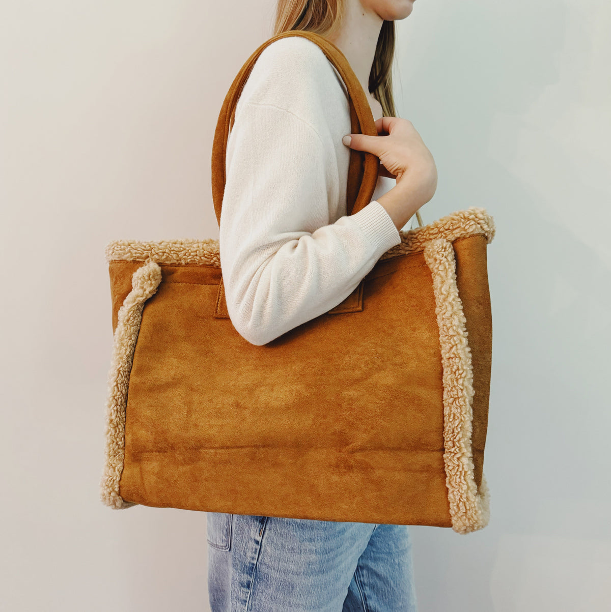 Teddy Cozy the Tote Shoulder Bag view 4 - Cozy Plush Tote Victoria Secret