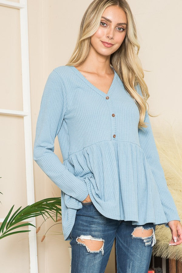 Textured Baby Doll view 14 - Textured Babydoll Top