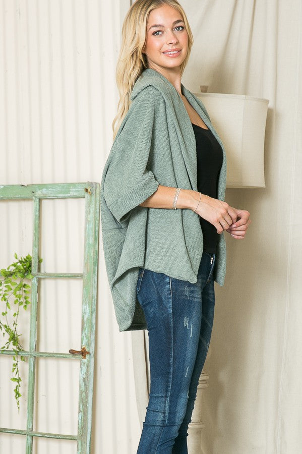 Textured Shawl Collared Sweater Cardigan view 9 - ‎Men'S Textured Shawl Collar Sweater (top)