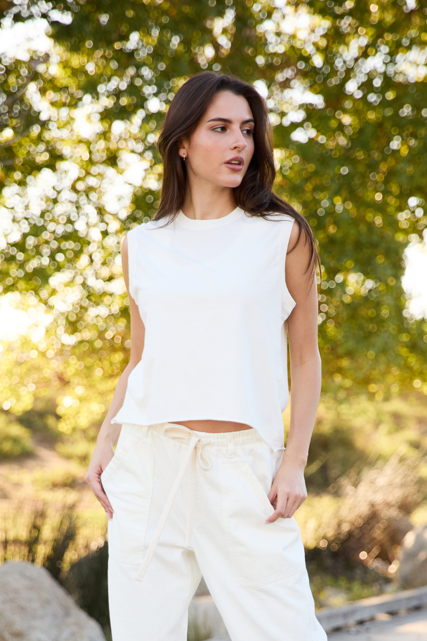 The Ana Tank in Brown view 17 - Ana Tank Tops