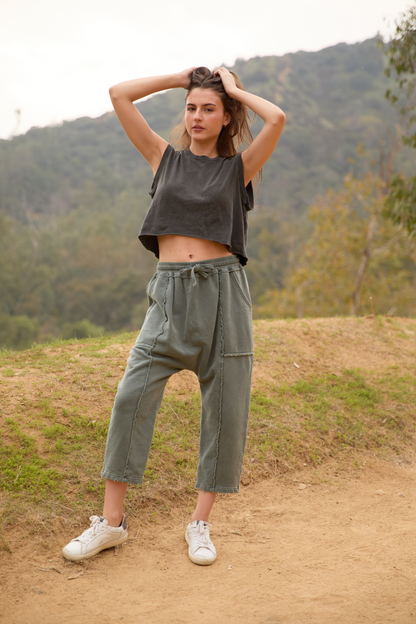 The Ana Tank in Vintage Black view 7 - Ana Tank Tops