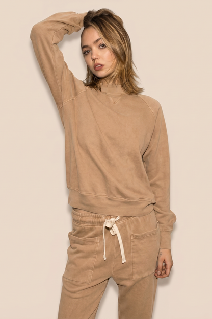 The Birdie Pullover - Camel in M view 3 - Birdie Cashmere Pullover (top)