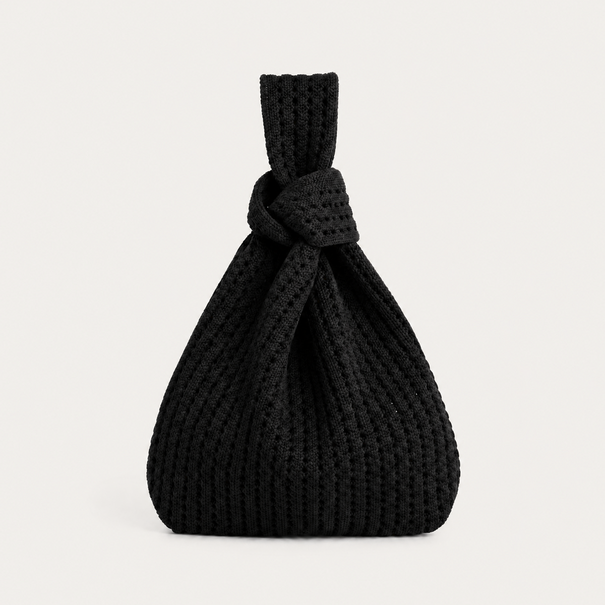 The Black Crochet Handbag in Small - Black Lace Handbag