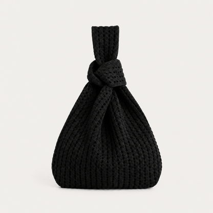 The Black Crochet Handbag in Small - Black Lace Handbag