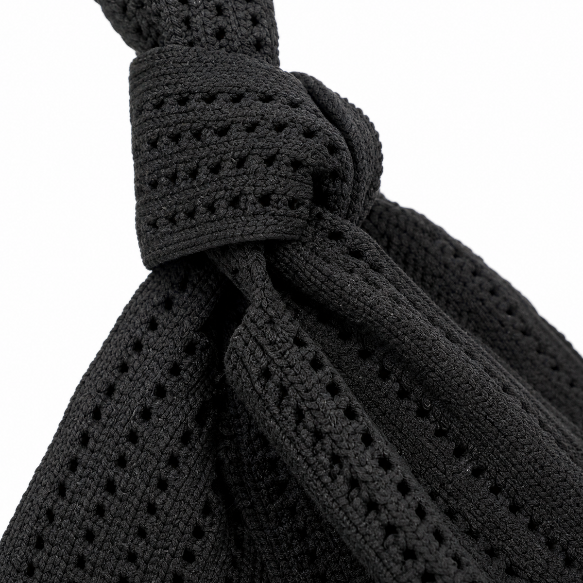 The Black Crochet Handbag view 3 - Black Lace Handbag