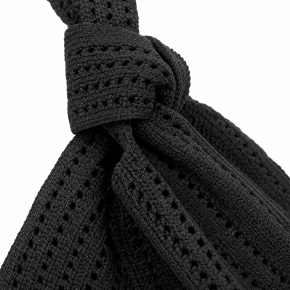 The Black Crochet Handbag view 3 - Black Lace Handbag