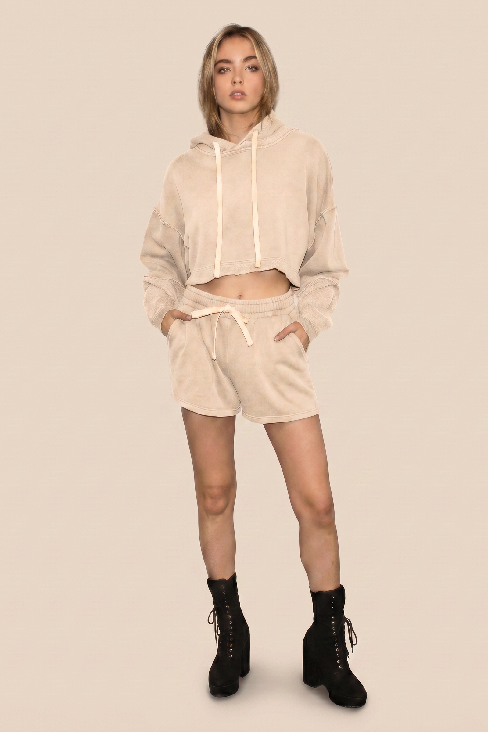 The Bonnie Shorts - Bone in XS (bottom)