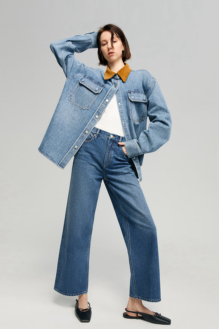 The Cityer Crop Wide Jeans Hj009 in Who Do You Love - City Chic Crop Jeans (bottom)