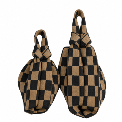The Classic Checkered Brown Handbag view 5