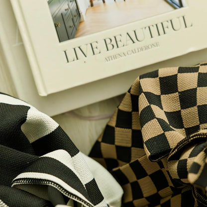 The Classic Checkered Brown Handbag view 9