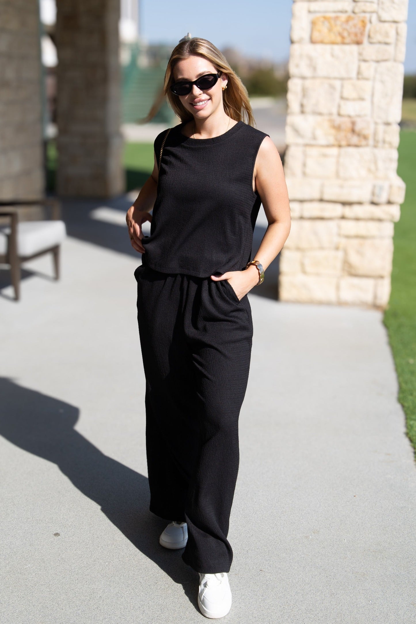 The Earhart Pants, Black in Black view 5 (bottom)