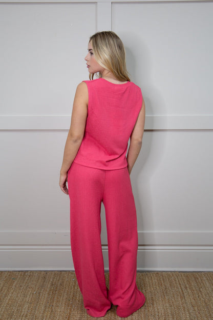 The Earhart Pants, Fuchsia in Pink view 4 (bottom)