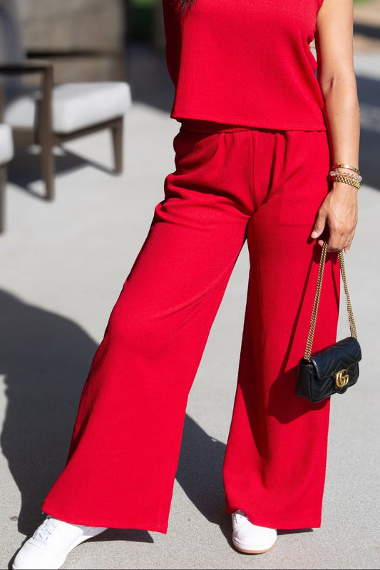 The Earhart Pants, Red in Red - Pants Red (bottom)