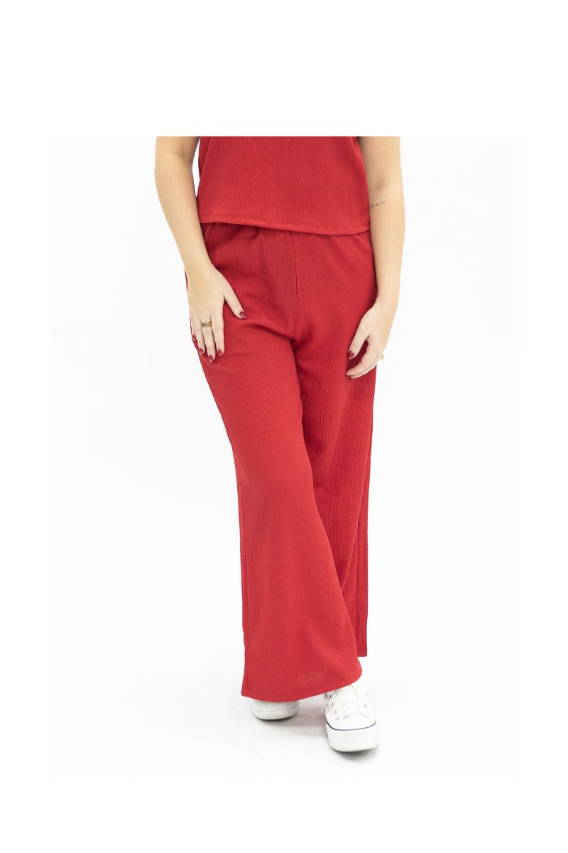 The Earhart Pants, Red in Red view 4 - Pants Red (bottom)