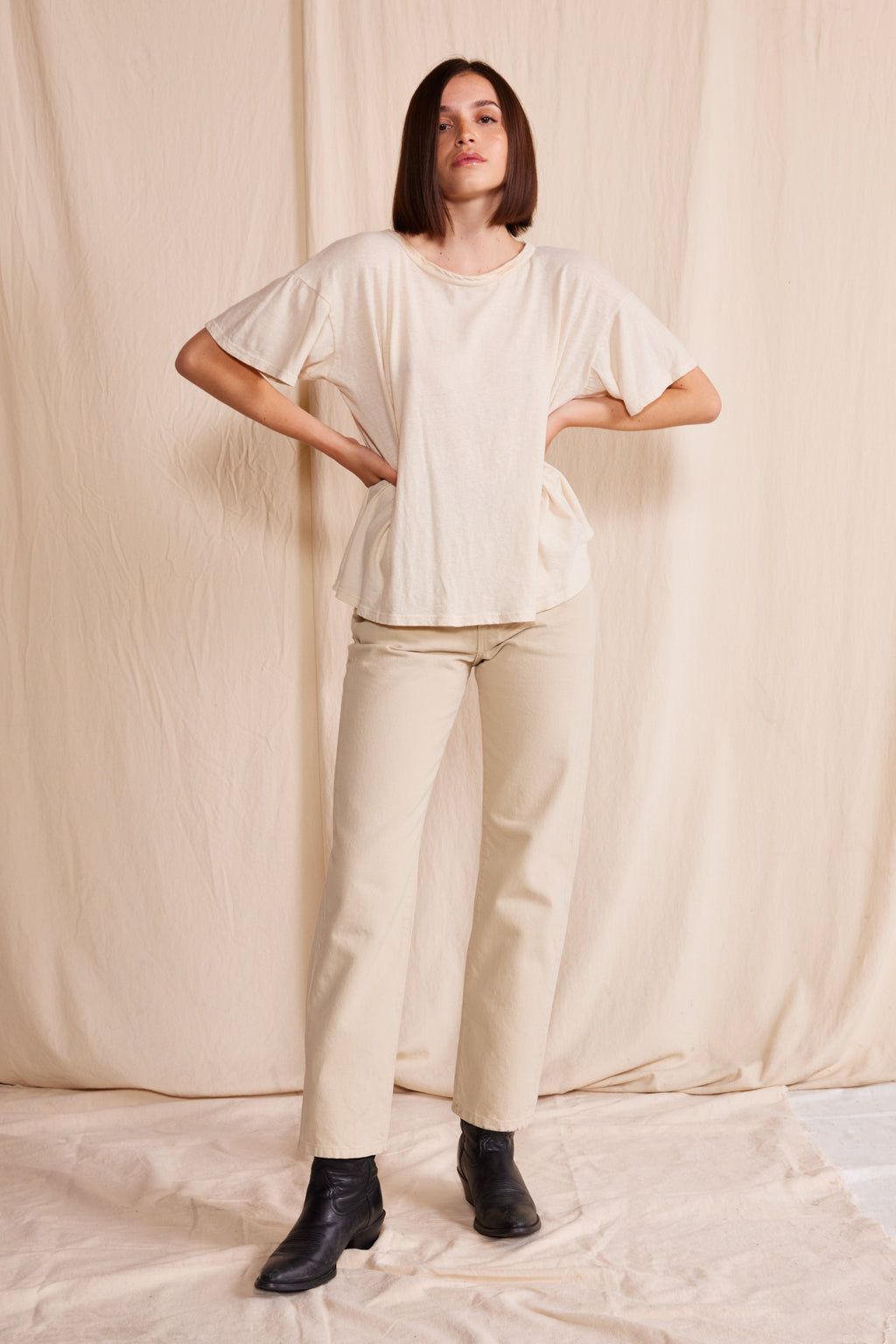 The Easy Tee Ecru (top) - easy teeth, easy teen jobs, easy teeth whitening - shop at us.meeeshop