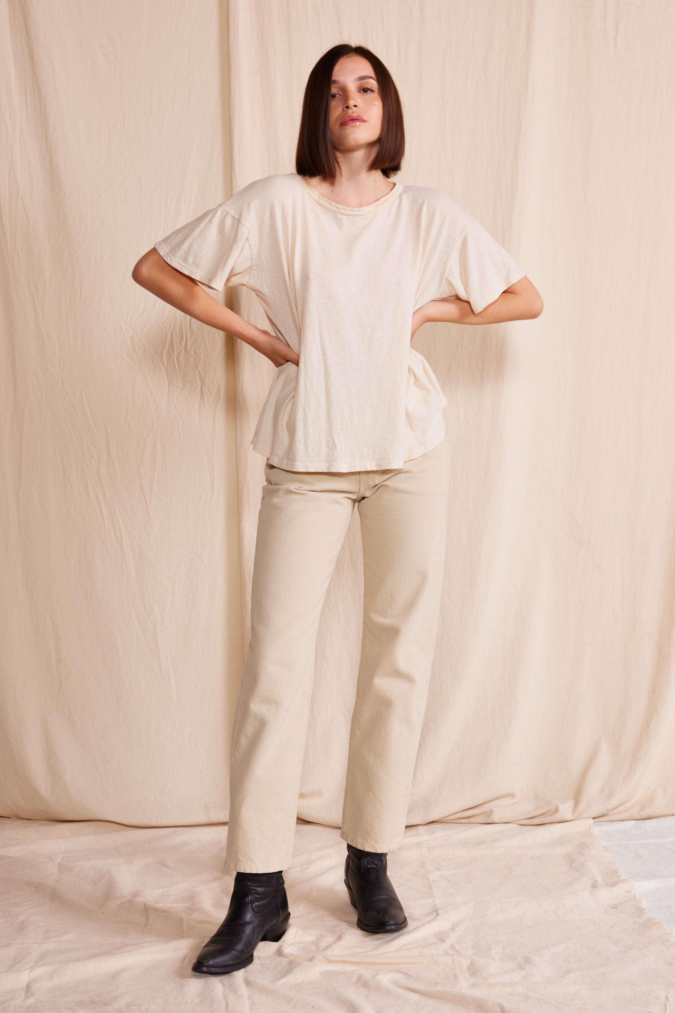 The Easy Tee Ecru (top) - easy teeth, easy teen jobs, easy teeth whitening - shop at us.meeeshop