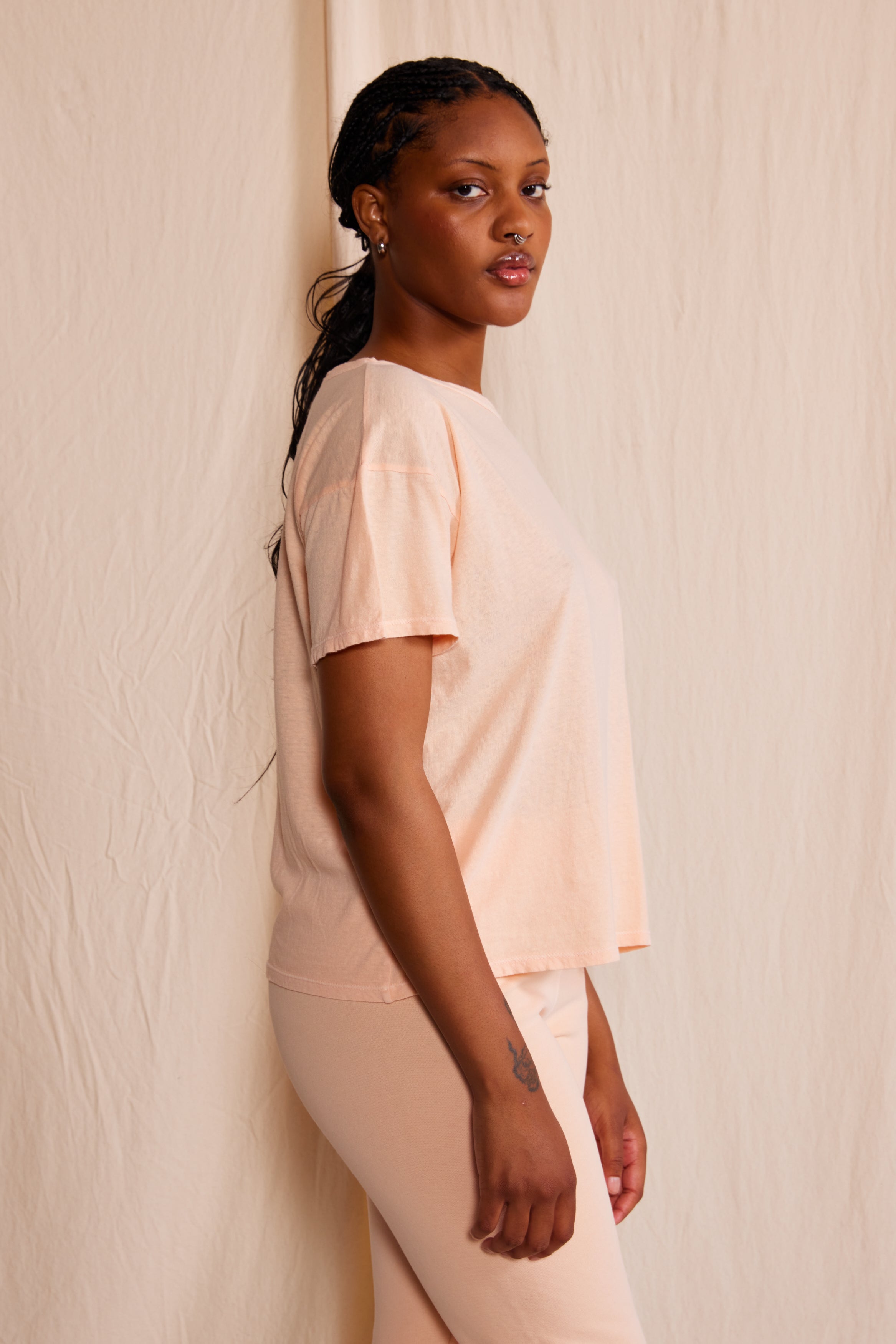 The Easy Tee Ecru view 5 (top) - easy teeth, easy teen jobs, easy teeth whitening - shop at us.meeeshop
