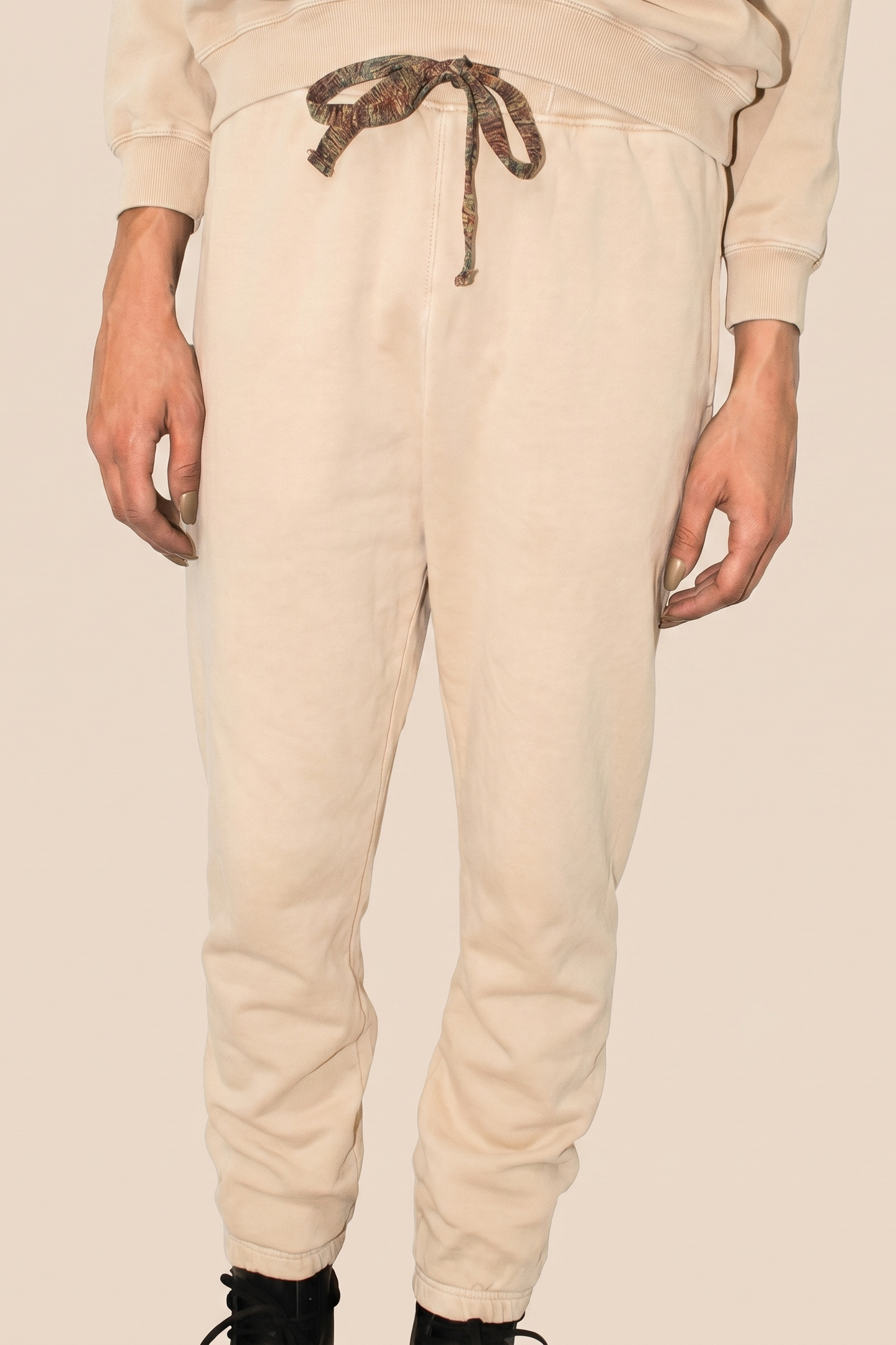 The Eloise Joggers - Bone in S view 2 - Eloise Bow Sweater (bottom)