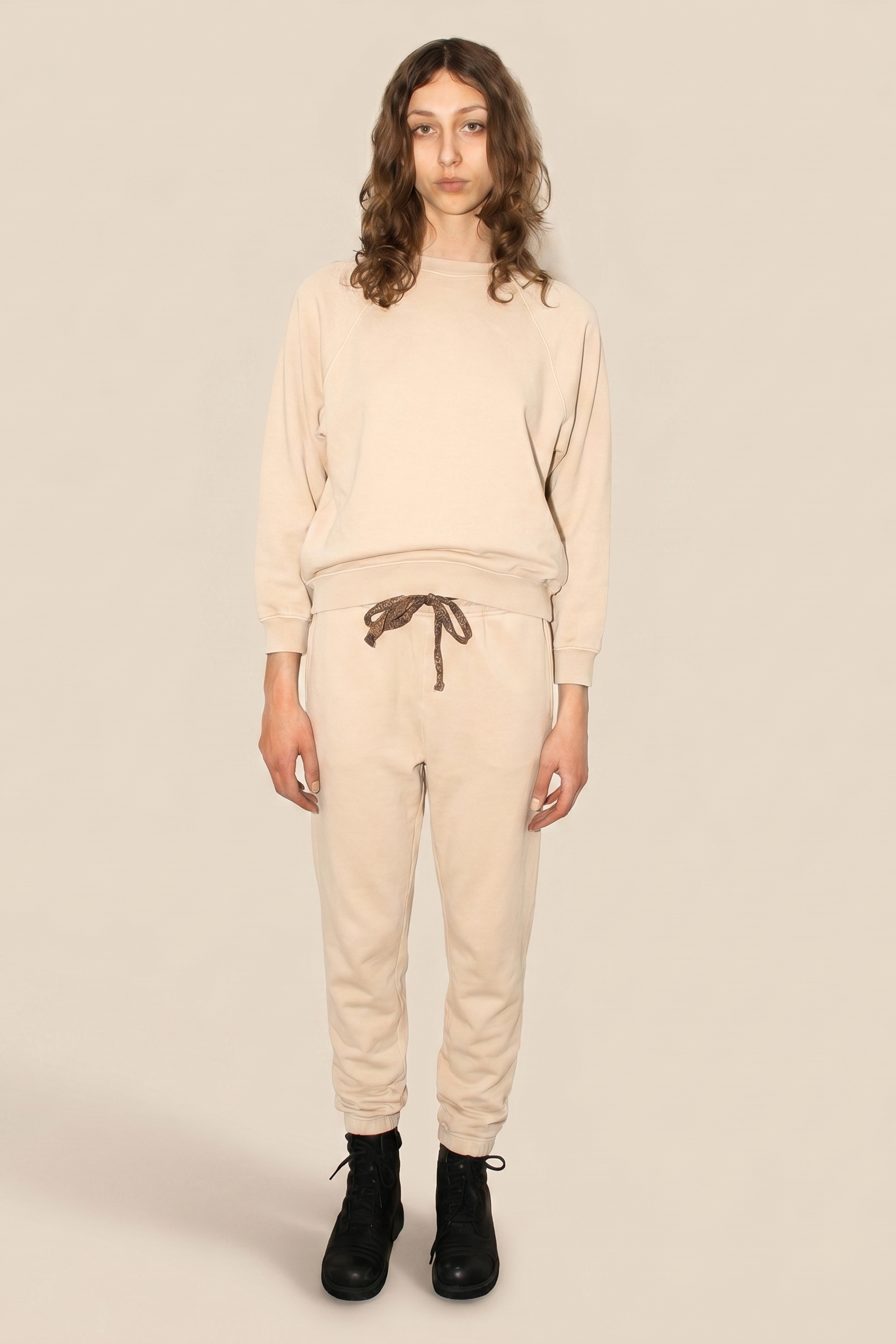 The Eloise Joggers - Bone in XS - Eloise Bow Sweater (bottom)