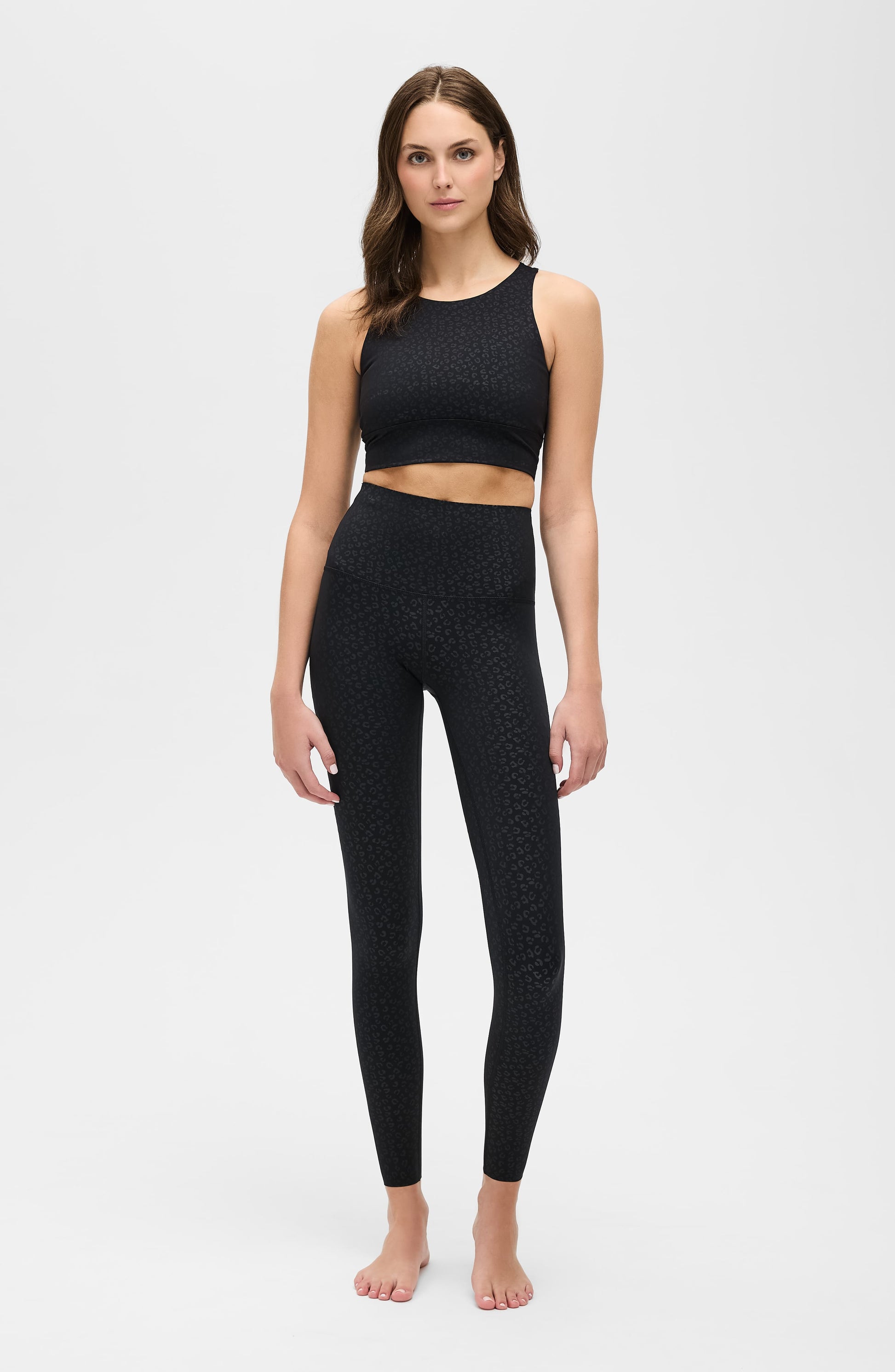 The Fierce Leggings in black cheetah print - Fierce Pulse Leggings (bottom)
