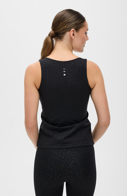 The Fierce Tank in black cheetah print view 3 (top)