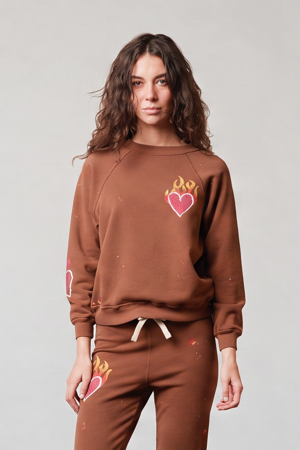 The Heart and Soul Crewneck Top in XS