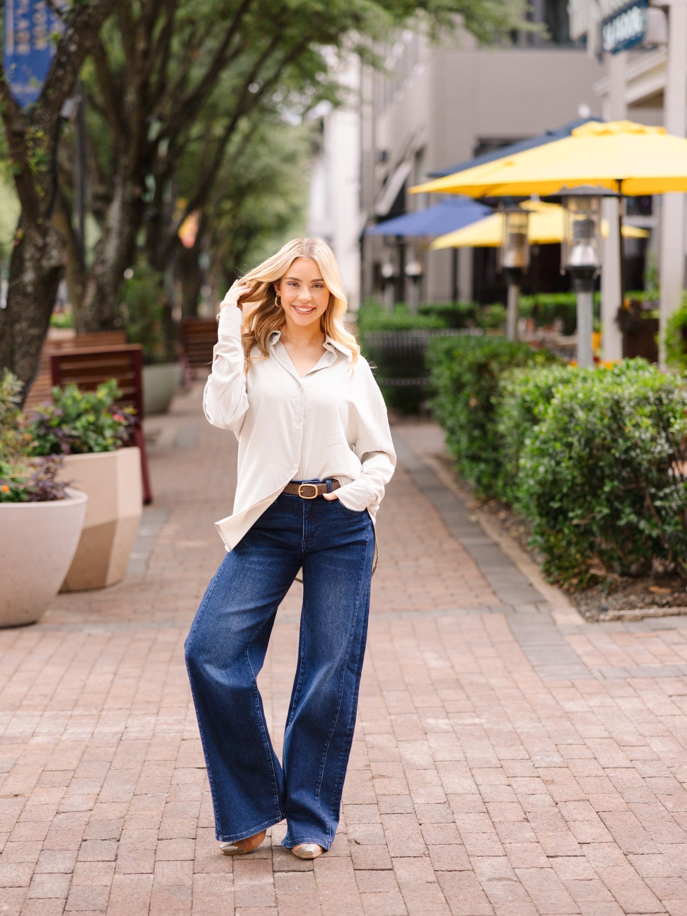 The Kathryn Button-up, Grey view 8 - Button Grey (top)
