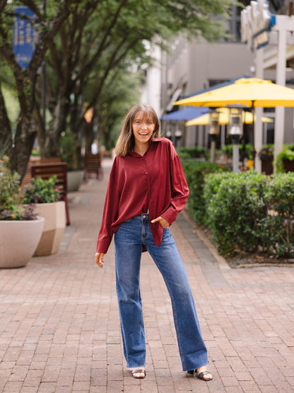 The Kathryn Button-up, Maroon view 8 - Button Maroon (top)