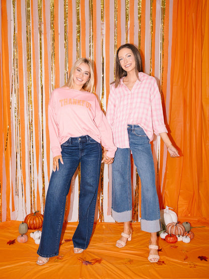 The Kathryn Button-up, Pink Plaid view 11 (top)