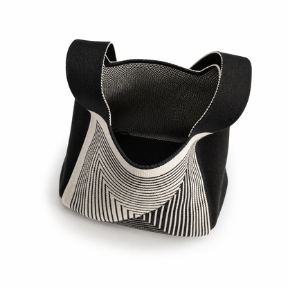 The Labyrinth Black Handbag in Medium view 2