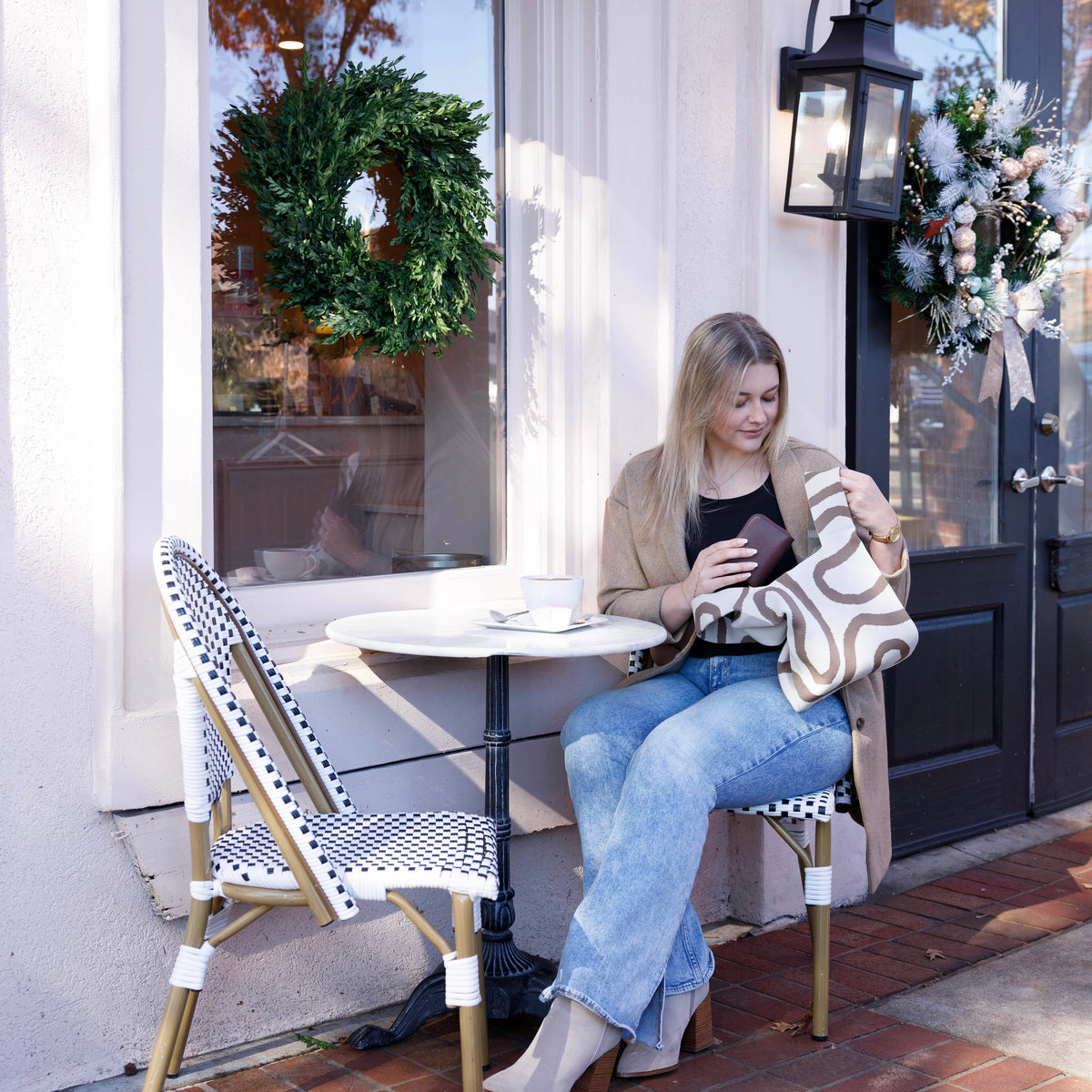 The Meander Beige Handbag view 11