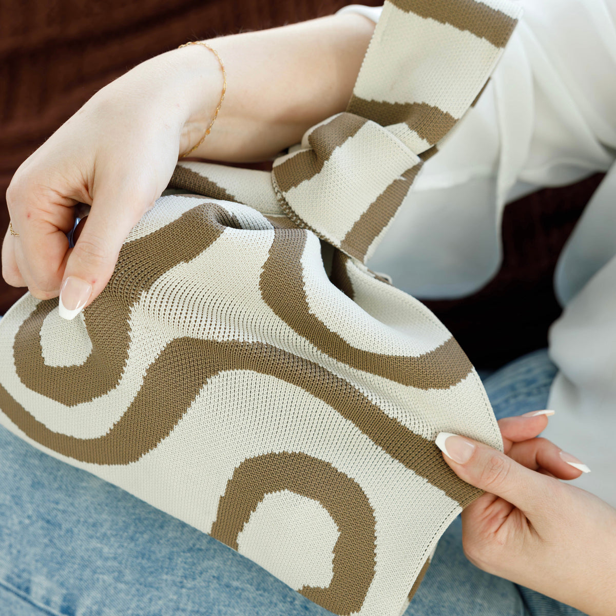 The Meander Beige Handbag view 9