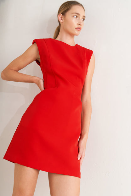 The Modern Icon Woven Shift Dress in BLACK view 5 - Modern Icon Mini Dress White