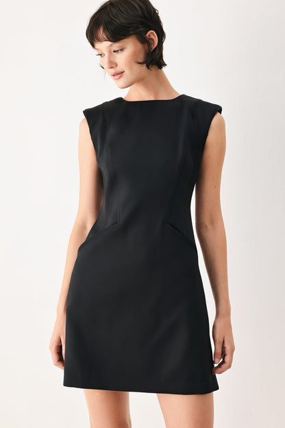 The Modern Icon Woven Shift Dress view 11 - Modern Icon Mini Dress White