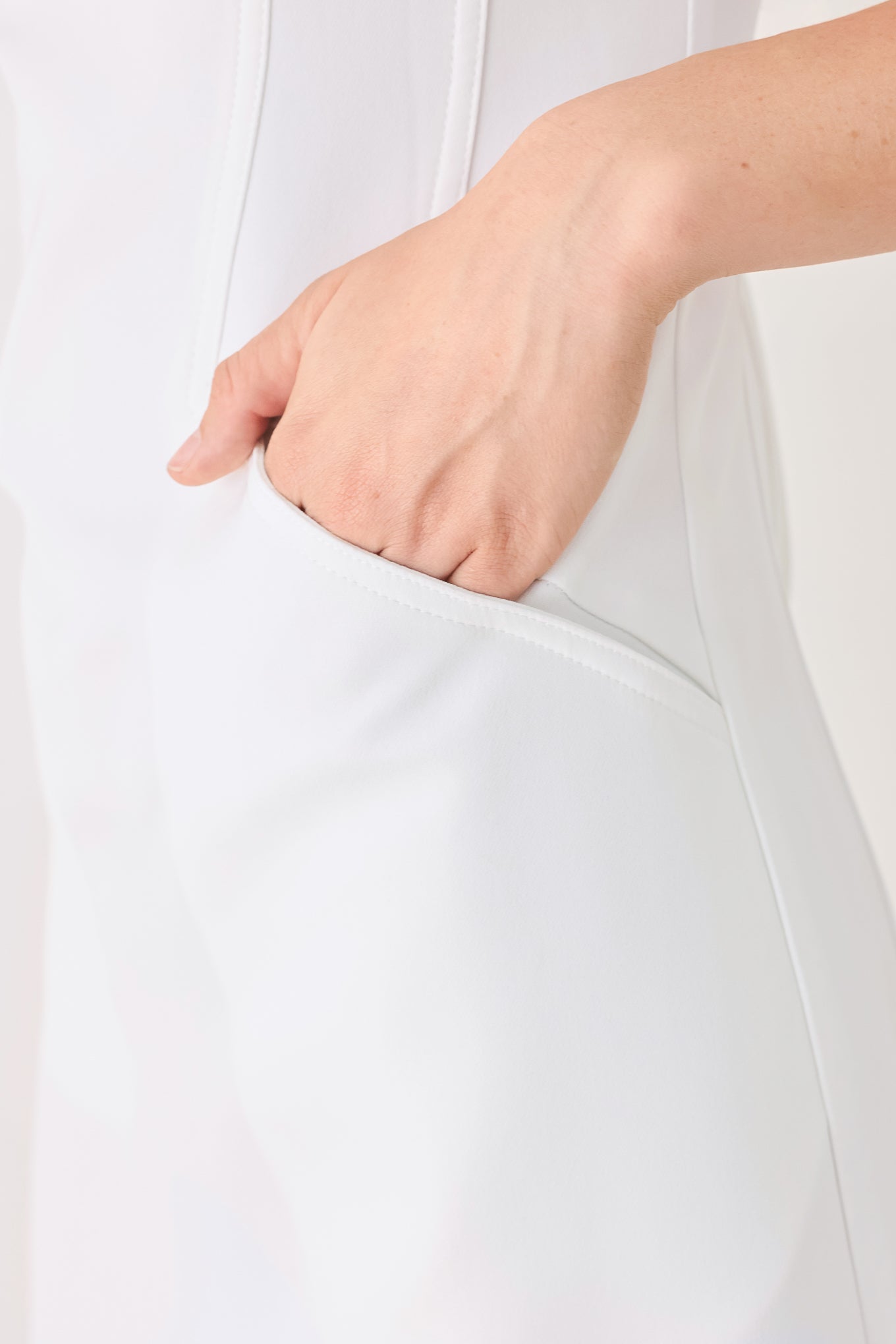 The Modern Icon Woven Shift Dress view 19 - Modern Icon Mini Dress White